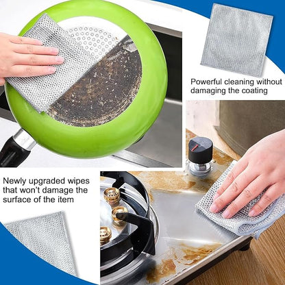 Steel scrubber ideal for efficient kitchen cleaning, ensuring durable and hygienic maintenance of cooking surfaces.