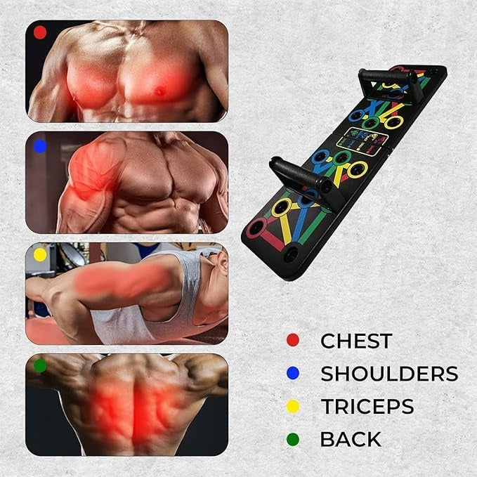 15-in-1 Pushup Board Home Gym Strength Training Stand (Black) – product image 3