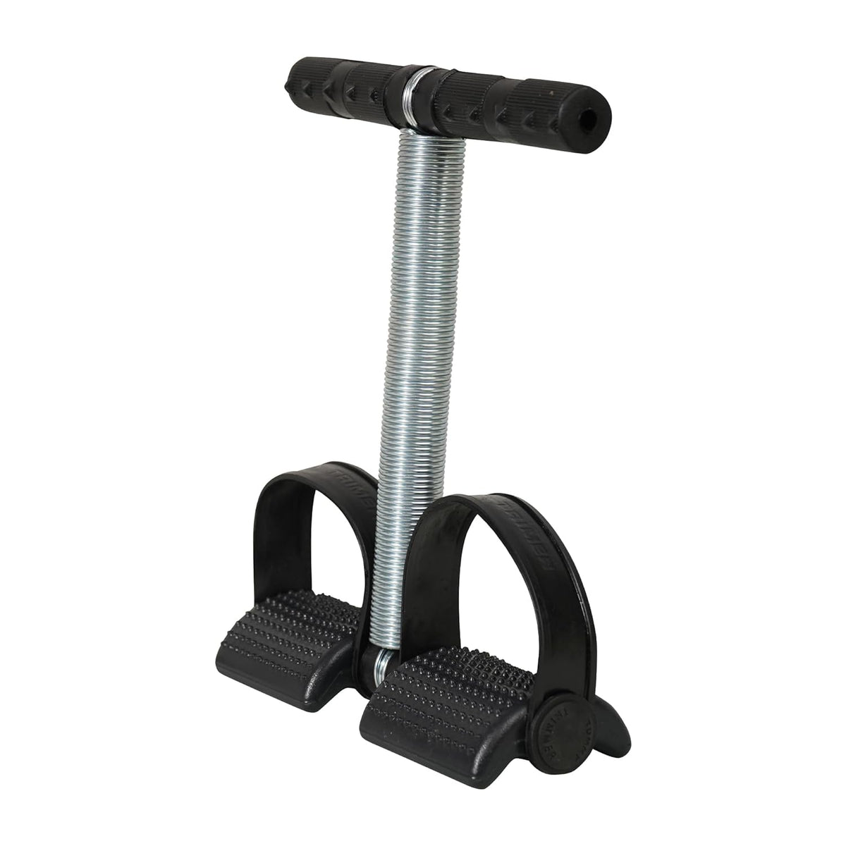 Single Spring Tummy Trimmer Abs Exerciser with Foot Pedals (Black)