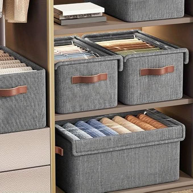 Foldable stackable dustproof storage basket with lid