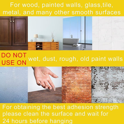 Heavy duty self-adhesive hooks for secure and durable hanging solutions in home and office settings.