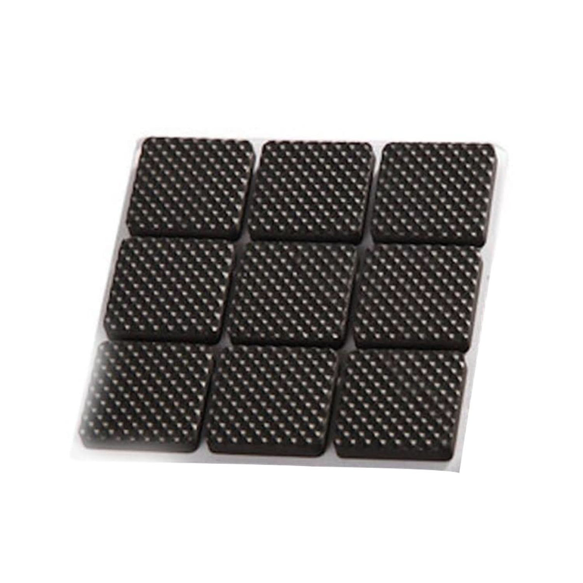 Felt furniture pads laid out, 9-piece set