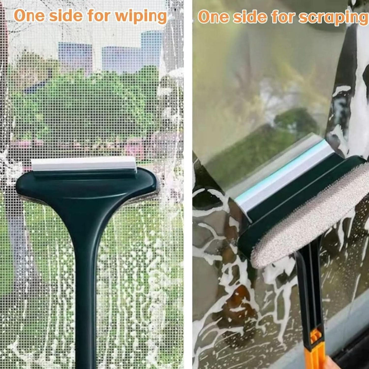 2-in-1 mesh screen cleaning brush with long handle