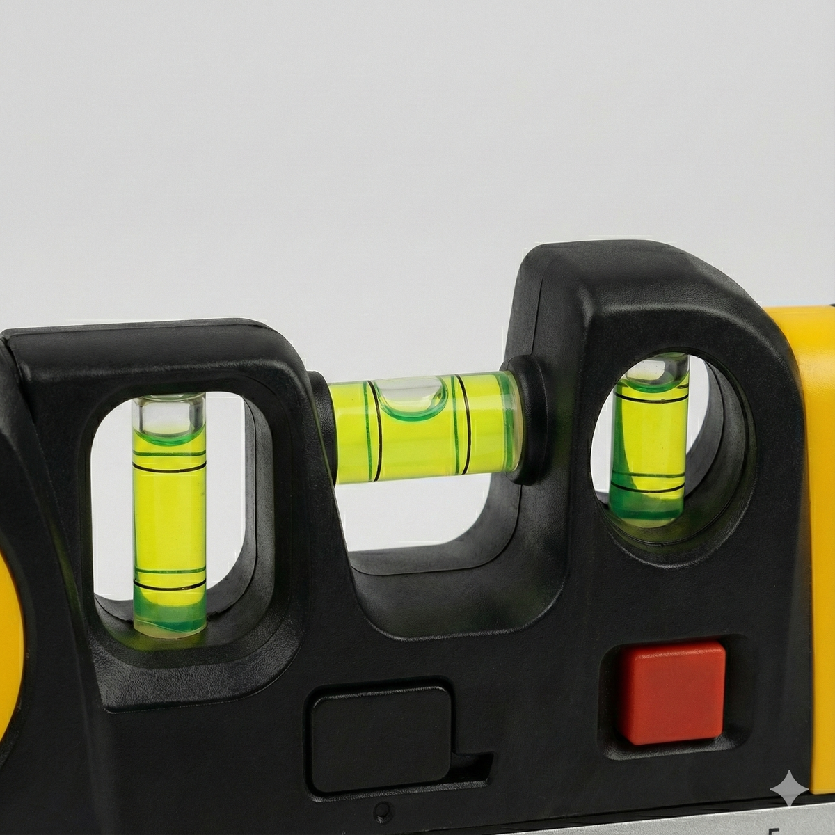 Laser level device shown from the front