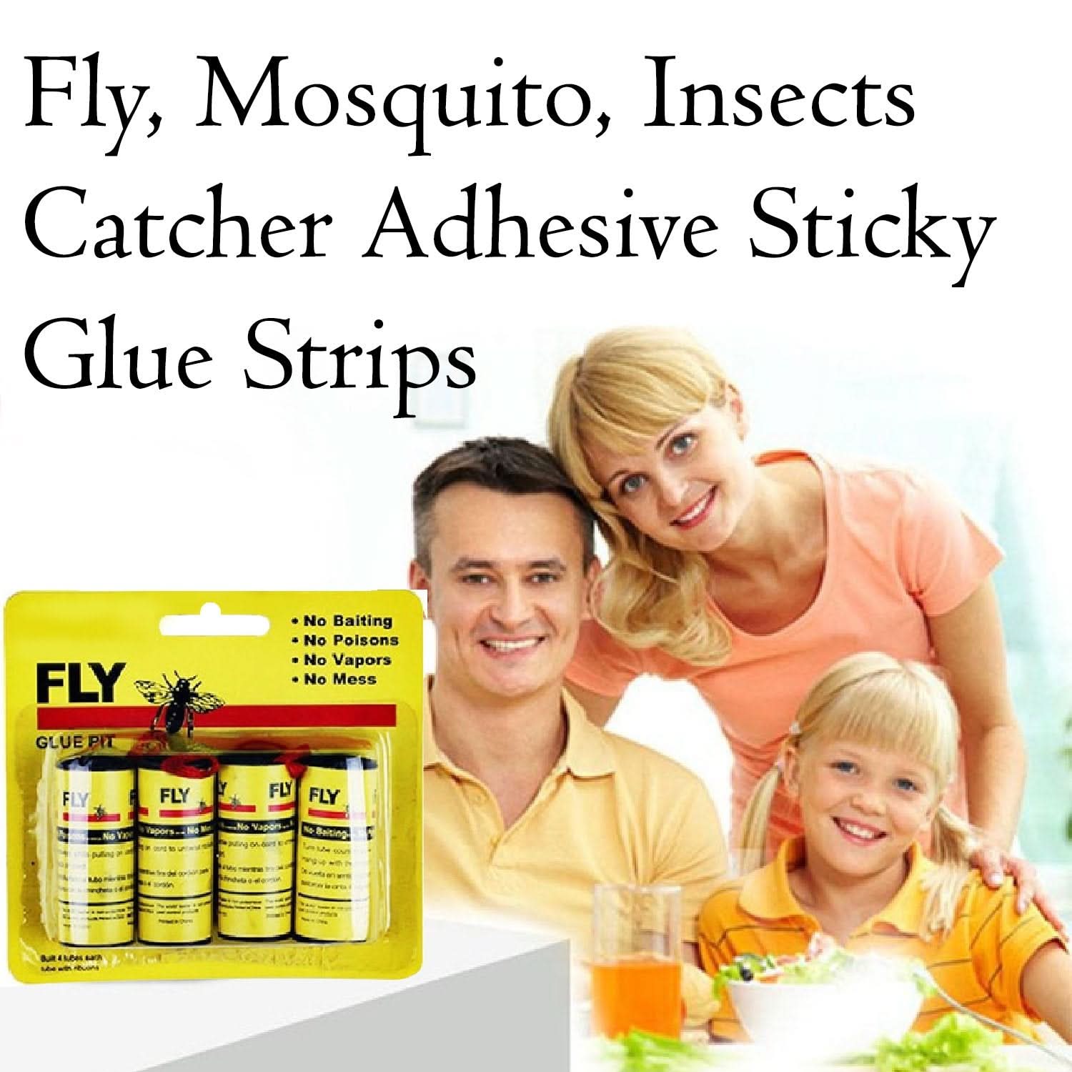 StickyTrap™ Max – Poison-Free Fly, Mosquito & Insect Catcher Glue Strips | Odorless, Safe for Home & Pets | 4-Pack Economy.