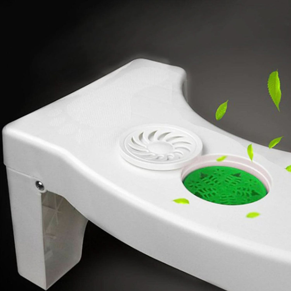 Foldable non-slip toilet foot stool in white
