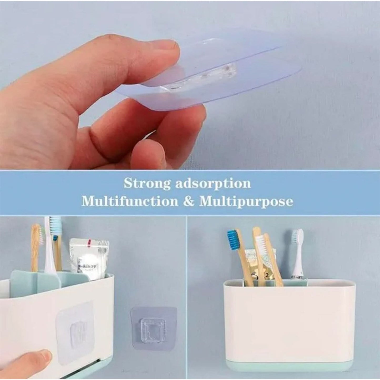 ClearGrip Hook – Transparent Adhesive Male Hook | Easy-Use, Small, & Lightweight Wall Hanging Solution (1pc).