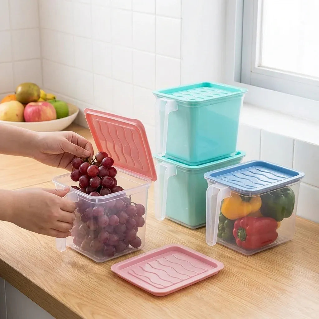 Clear kitchen storage baskets with lid – product image 8