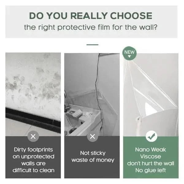 WallGuard Pro – Self-Adhesive Transparent Electrostatic Wall Protection Film | Glue-Free, Scratch-Resistant Clear Film for Kids & Pets (Buy 1 Get 1 Free).