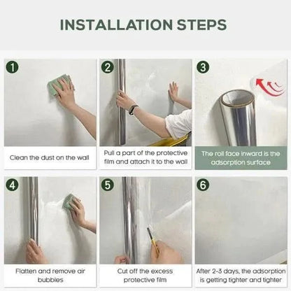 WallGuard Pro – Self-Adhesive Transparent Electrostatic Wall Protection Film | Glue-Free, Scratch-Resistant Clear Film for Kids & Pets (Buy 1 Get 1 Free).