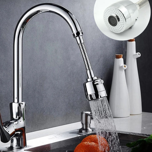 AquaStream FlexPro – 360° Rotating Water-Saving Faucet Sprayer | Dual-Mode Aerator Extension for Easy Kitchen & Bathroom Cleaning.