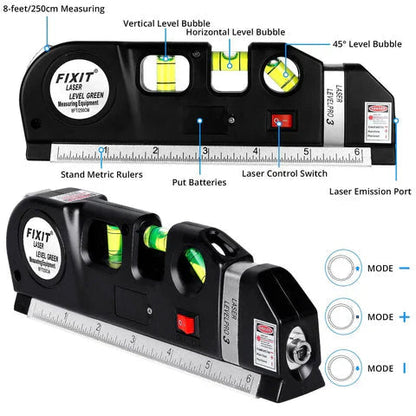 High-precision laser level and distance meter tool for accurate measurements in construction and engineering projects