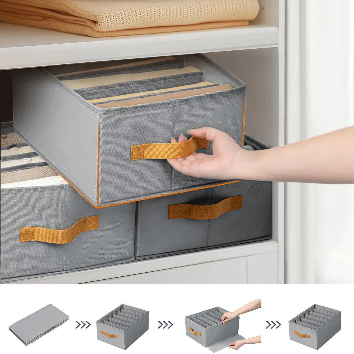Fold & Stack Dustproof Storage Basket – product image 5