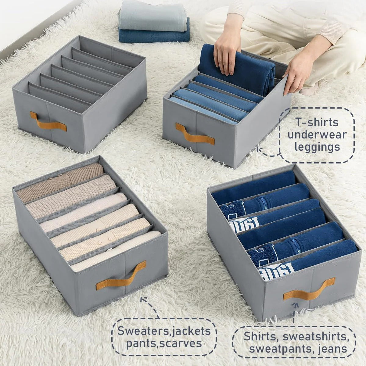 Fold & Stack Dustproof Storage Basket – product image 6