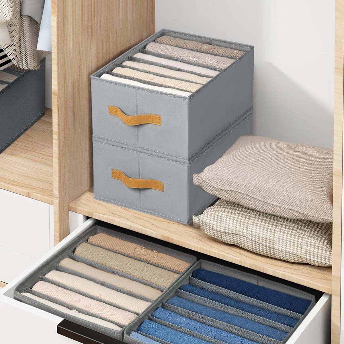Fold & Stack Dustproof Storage Basket – product image 7