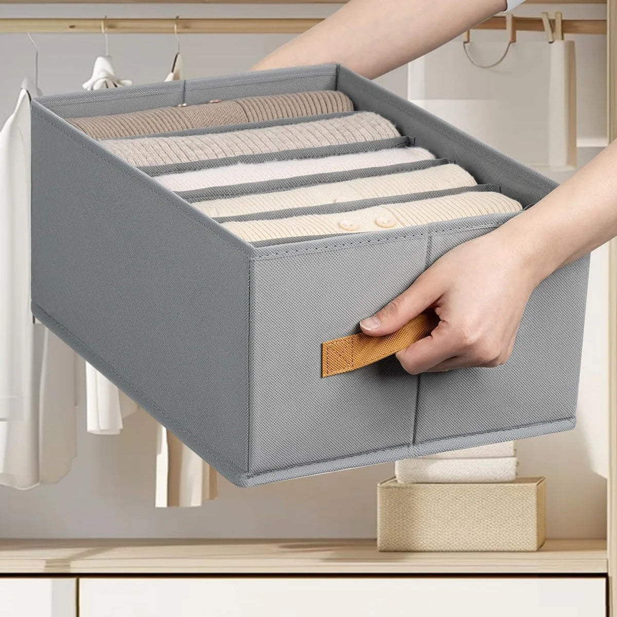 Fold & Stack Dustproof Storage Basket – product image 8